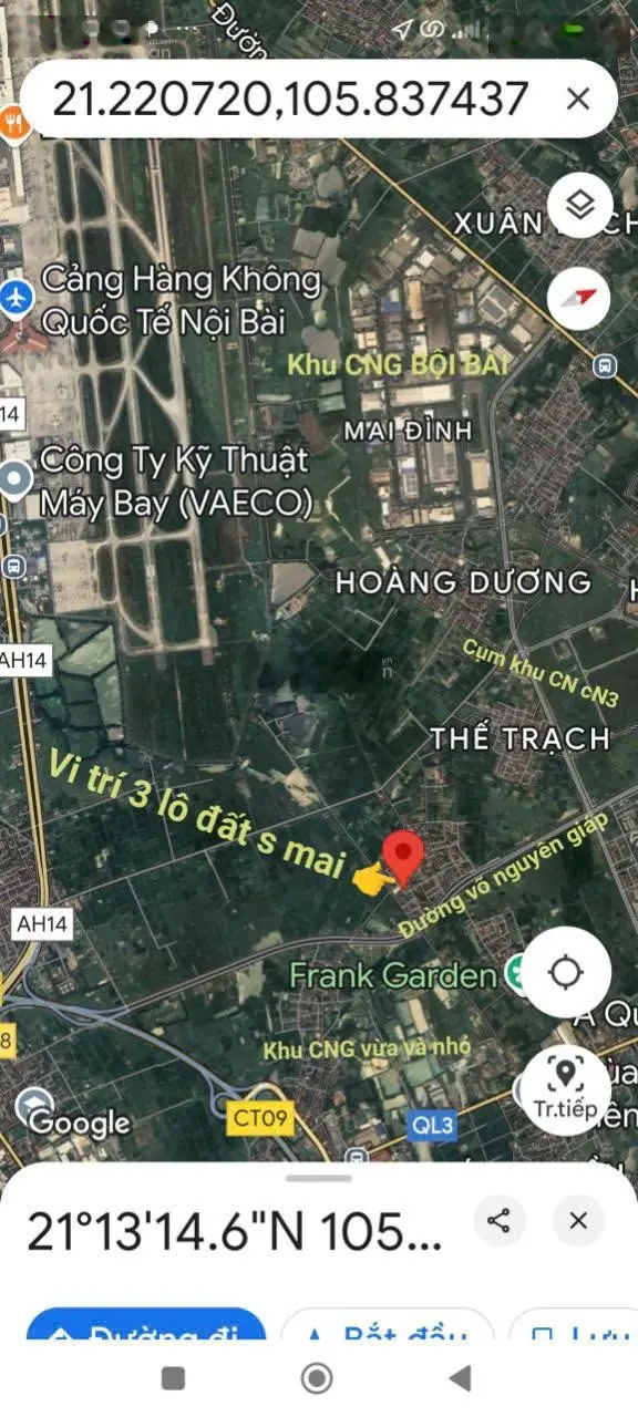 Chính chủ cần bán 54m2 Song Mai Đoài - Mai Đình đường thông 5m giá đầu tư LH 0979 040 ***