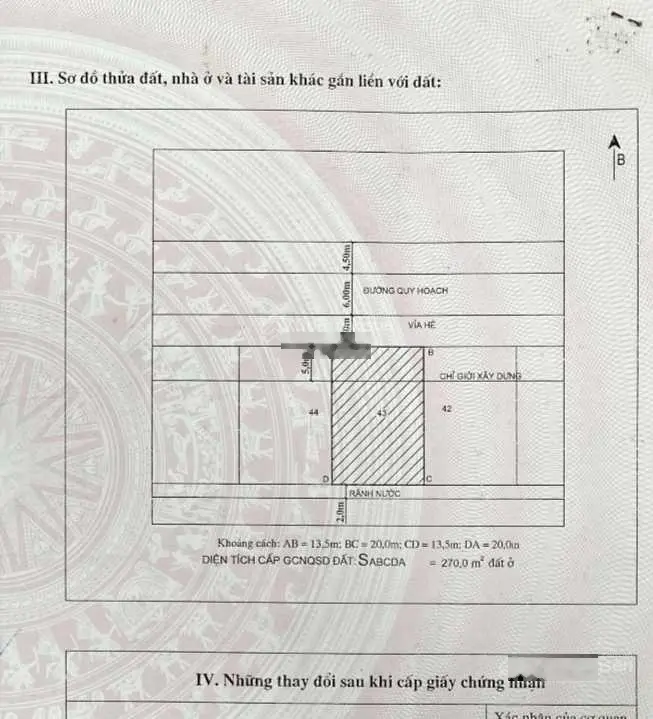 Đất nền biệt thự 270m2 cách biển chỉ 50m giá nhỉnh 21 triệu/m2