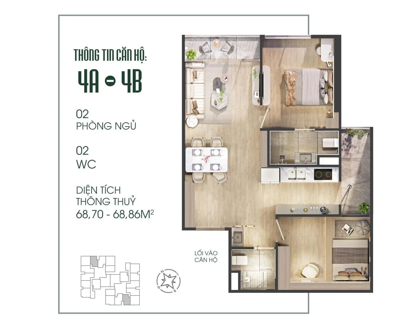 Sở hữu căn hộ 2PN giá sốc tòa The Fibonan KĐT Ecopark với chính sách ưu đãi CK6% quà tặng 80tr