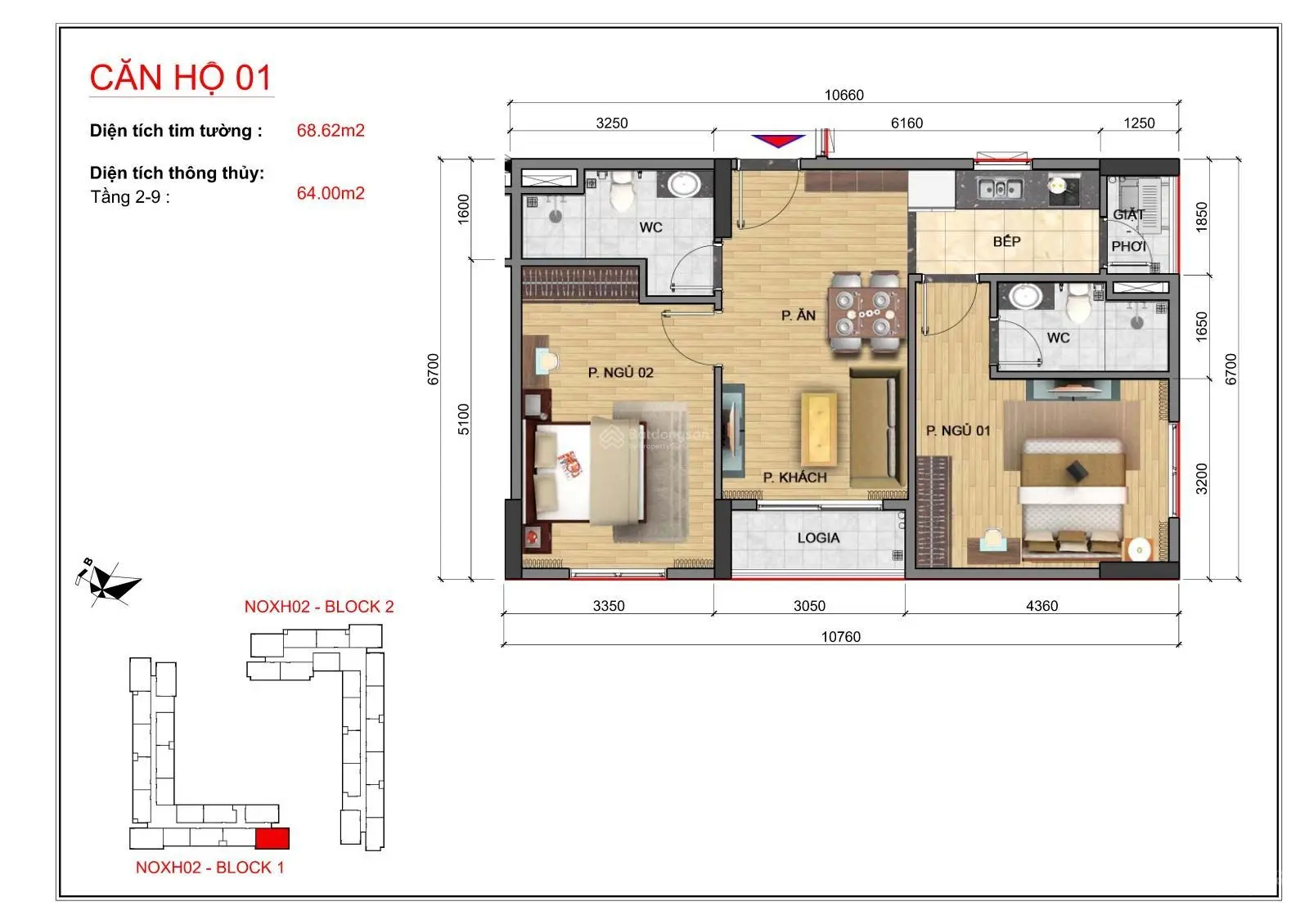 Trả trước 360 triệu sở hữu ngay căn hộ 43m2 2PN tại chung cư NOXH Vinhomes