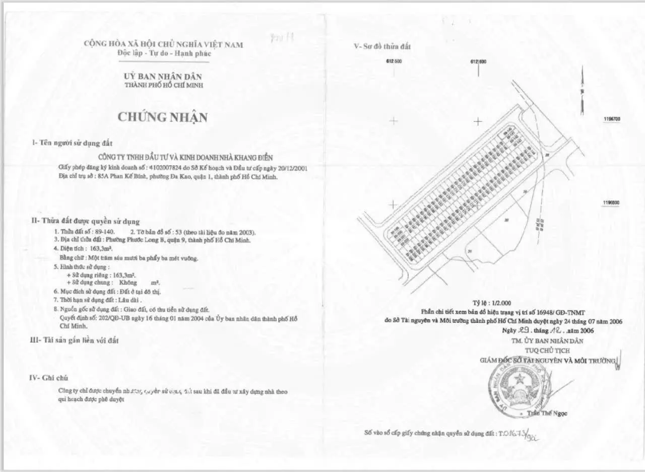 Lô đất góc 2 mặt tiền KDC Khang Điền, Phước Long B, Quận 9. Dt: 163m2/13 Tỷ.