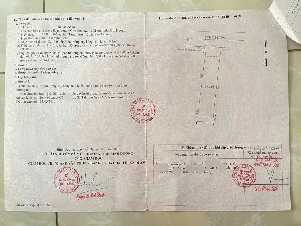Nhà gần chợ Dĩ An 1, phường Đông Hòa Tp Dĩ An