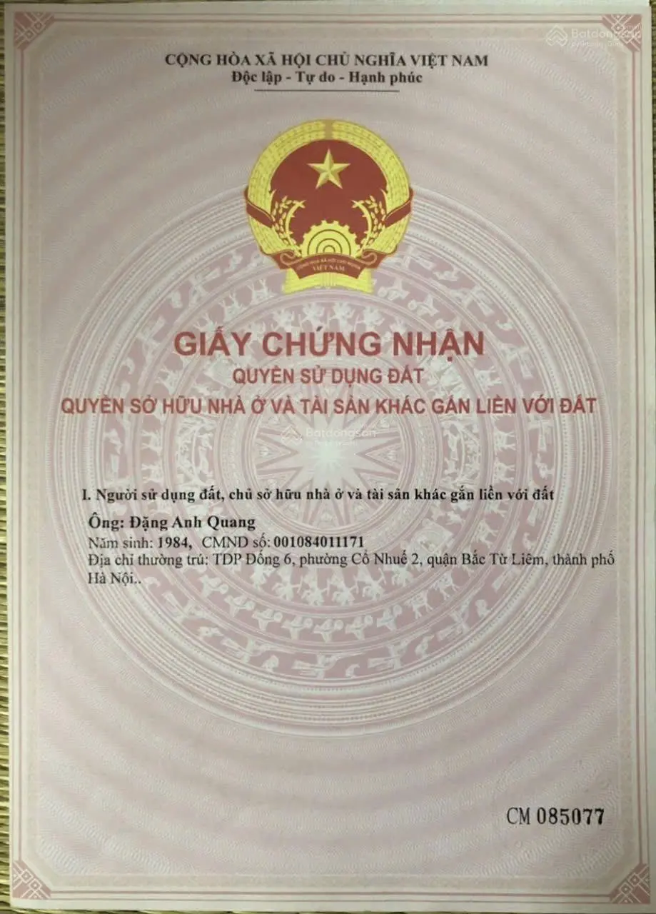 Chính chủ bán nhà riêng 4 tầng 1 tum 67,9m2 tại Cổ Nhuế 1 Hà Nội giá 13 tỷ
