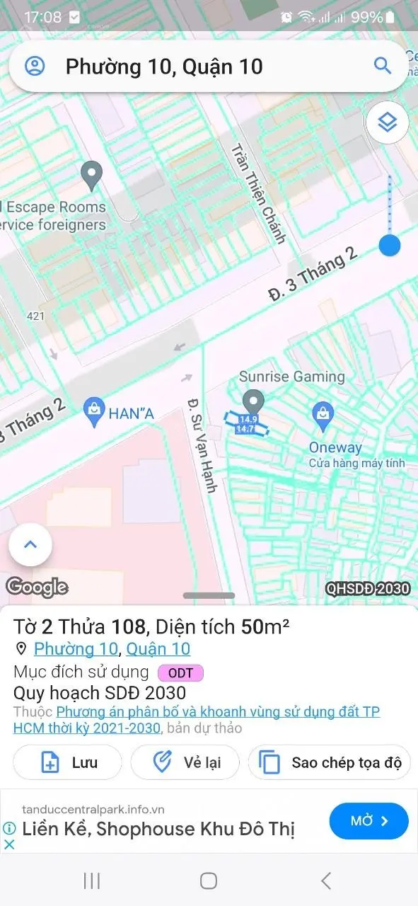 Bán nhà 2 mặt tiền Ba Tháng Hai và Sư Vạn Hạnh quận 10
