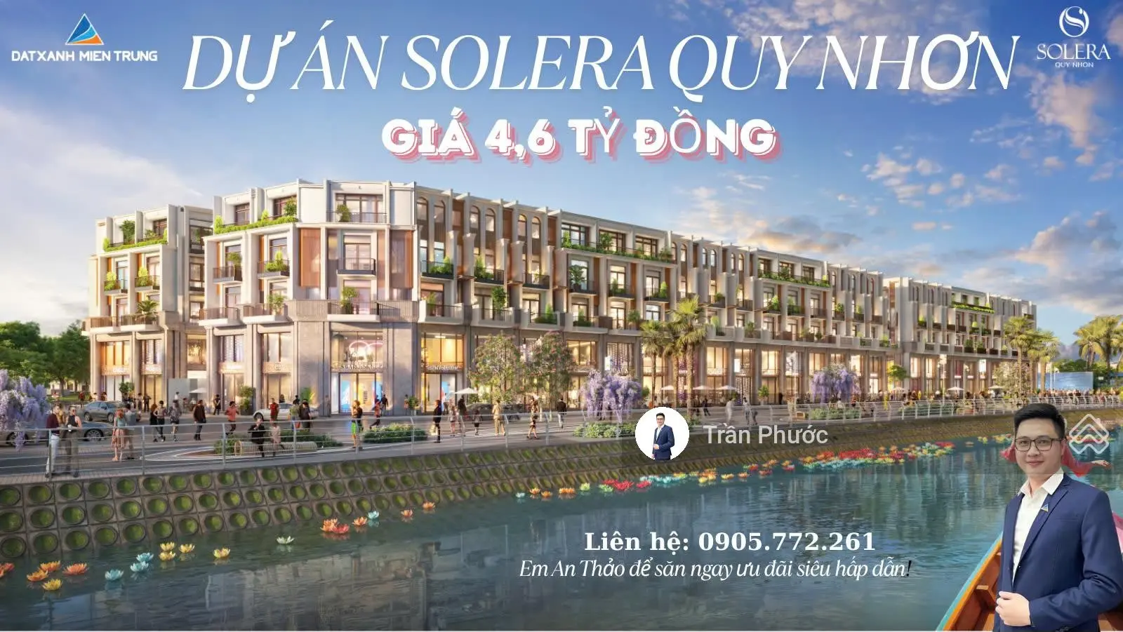 Solera Quy Nhơn! 59 căn Shophouse 4,5 Tầng, Sổ Hồng Trao Tay, Giá Chỉ Từ 4,6 Tỷ,BK 50tr có hoàn lại