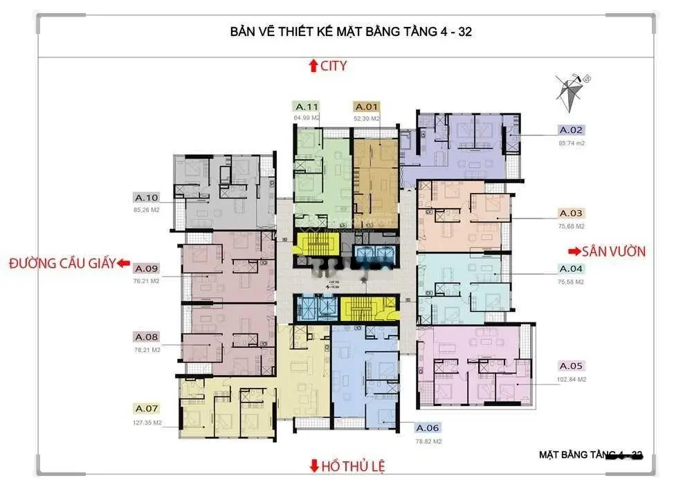 (RẺ NHẤT TOÀ ). Cần bán căn hộ 3pn 2vs, 127 m2, sẵn sổ tại chung cư Center Point - 110 Cầu Giấy