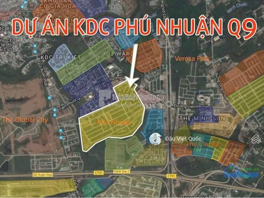 Chính chủ bán gấp lô đất KDC Phú Nhuận, 308m2, giá 97tr/m2. Trục chính dự án Phú Nhuận
