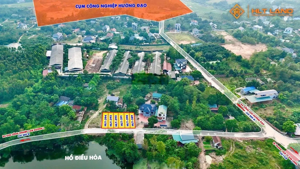 6 lô F0 view hồ thôn Mé Hướng Đạo Tam Dương, Vĩnh Phúc cách KCN 300m. LH 0983 656 ***