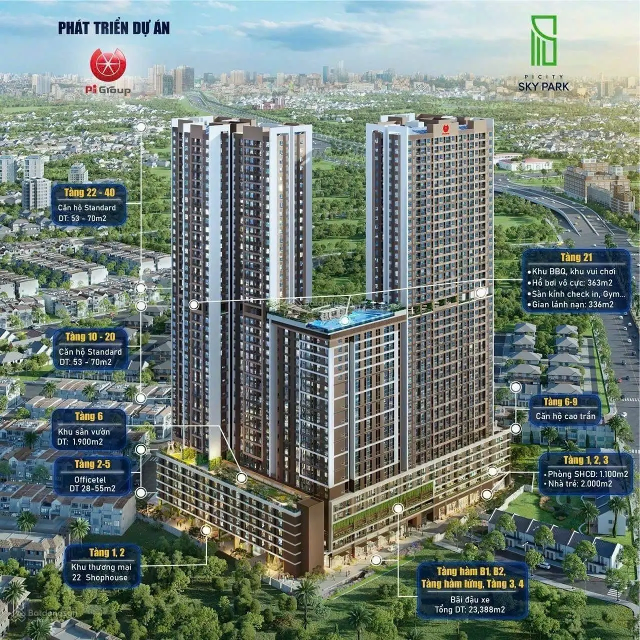 Chỉ cần thanh toán 240tr sở hữu ngay căn hộ cao cấp PiCity Sky Park ngay cầu vượt Linh Xuân Thủ Đức