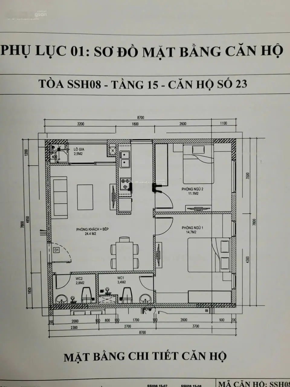Cần bán căn hộ thương mại SSH08 - Hà Quang 1