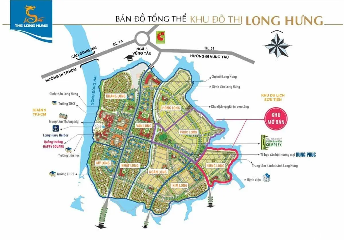 Cắt lỗ 300 triệu, Chính chủ gởi bán đất Long Hưng 1 tỷ 9 khu 4 đối diện công viên