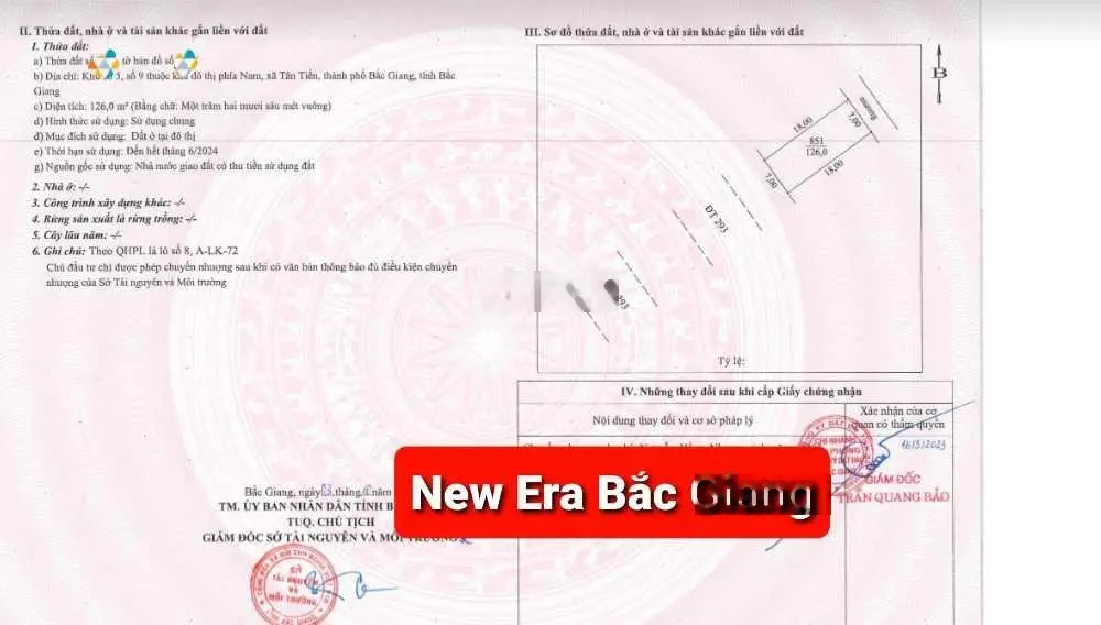 Đất nền mặt đường Hùng Vương rộng 48m - Trung tâm KDT phía nam BigC Bắc Giang