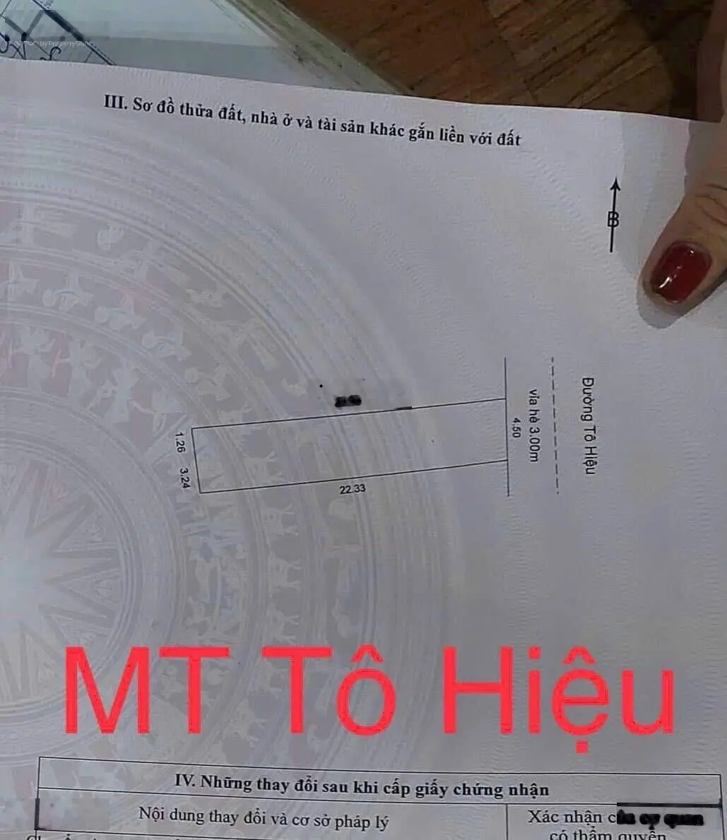 Bán đất mặt tiền tô hiệu , đoạn kinh doanh sầm uất. lh : 0935 110 *** lvcc