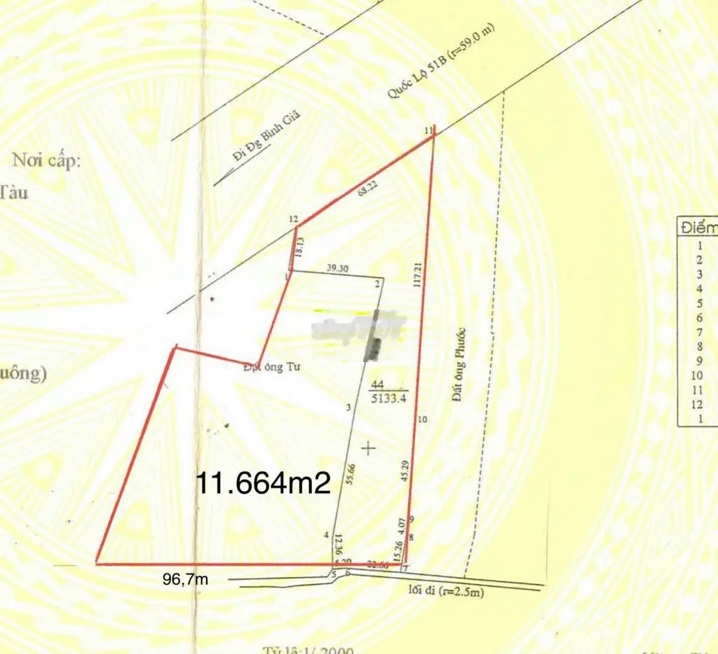 BÁN 1,2HA ĐẤT QUY HOẠCH TM-DV CÓ 68M MT ĐƯỜNG 2/9, NỞ HẬU !