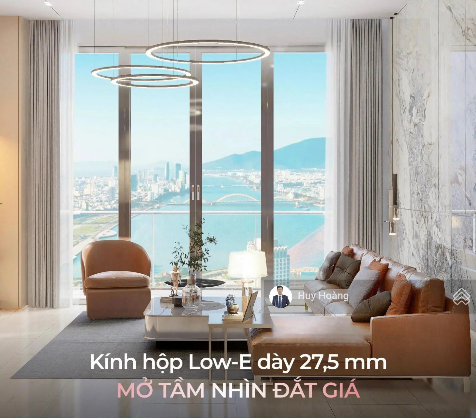 Ngoại giao 1 căn 2PN siêu hiếm tầng 19 - DT: 96m2 view sông - vịnh - núi - bàn giao full nội thất