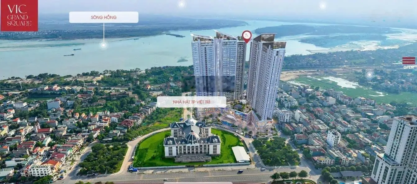 Bán suất ngoại giao trung tâm TP Việt Trì CH Vic Grand Square - Hỗ trợ lãi suất 0% - TT 15% ký HĐMB