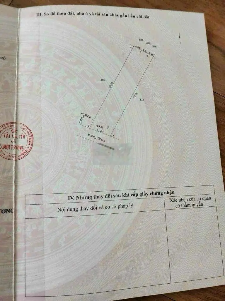 Bán đất Bến Cát 1/Phú An 22 cách DT 744 500m đường xecông 1.821m2