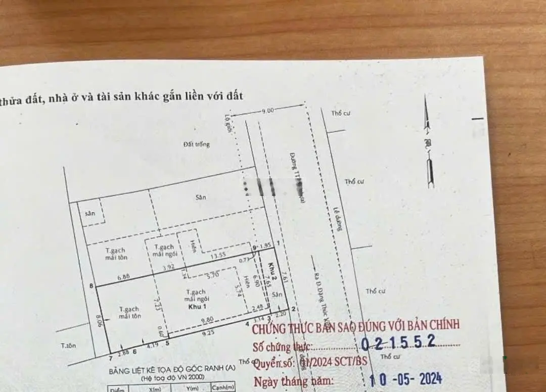 Nhà mặt tiền kinh doanh 8x22m full thổ cư. Cách Đặng Thúc Vịnh chỉ 30m. Giáp thị trấn Hóc Môn. Zalo