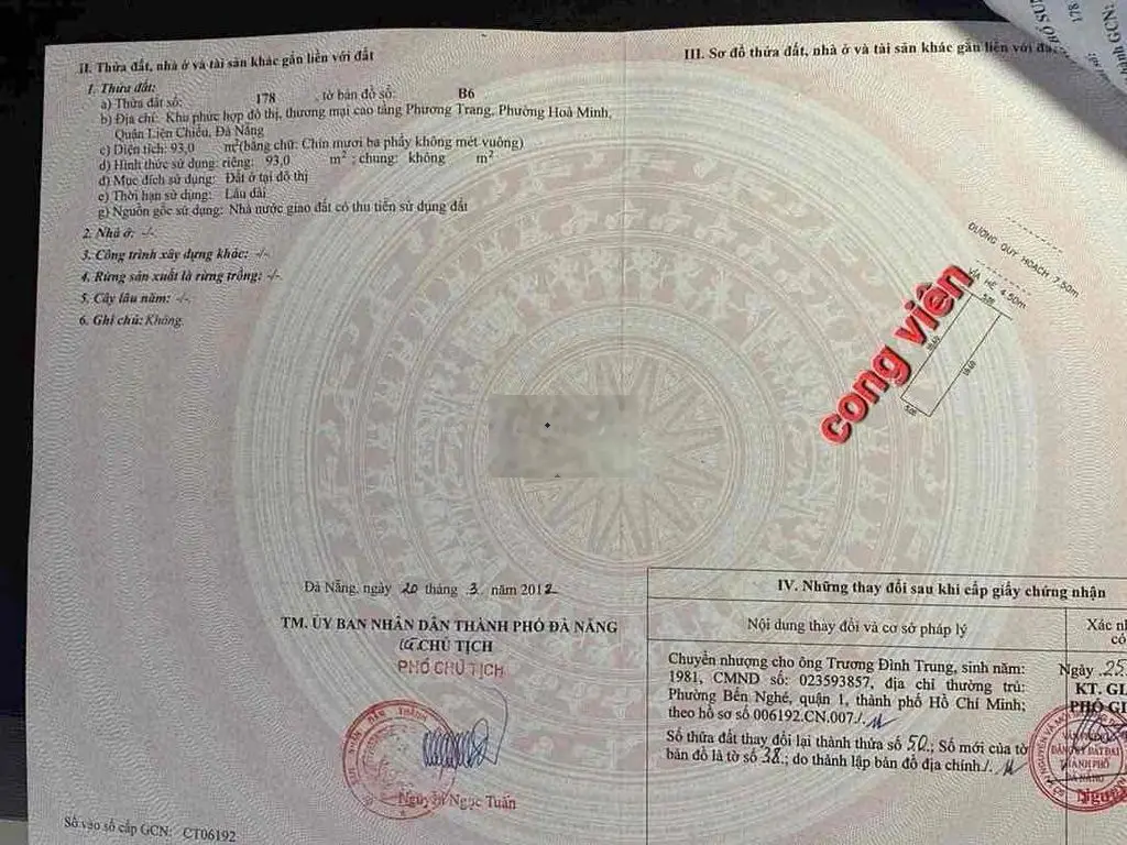 Bán Lô Đất Đinh Đức Thiện Kẹp công viên 10m khu B phương trang