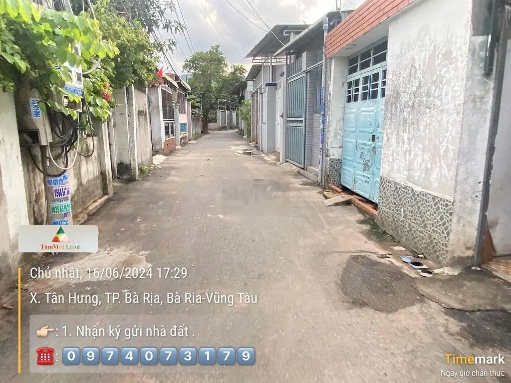 Bán đất thổ cư giá 1,35 tỷ, diện tích 131 m2, tại Lê Trọng Tấn, xã Tân Hưng, Bà Rịa