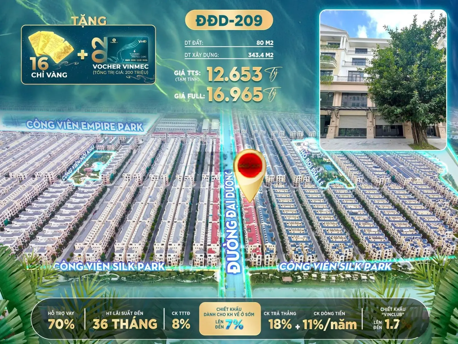 Căn Liền kề 80m ký mới CDT Vinhomes giá tốt nhất thị trường