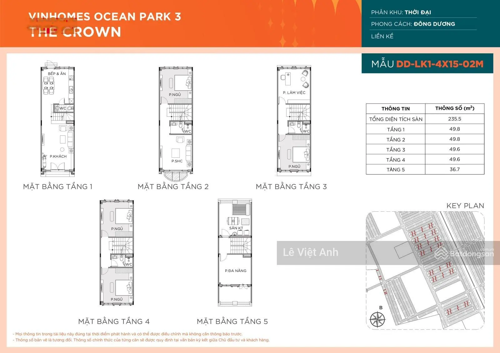 Bán nhà phố liền kề 60m2 Thời Đại Vinhomes Ocean Park 3 The Crown giá rẻ