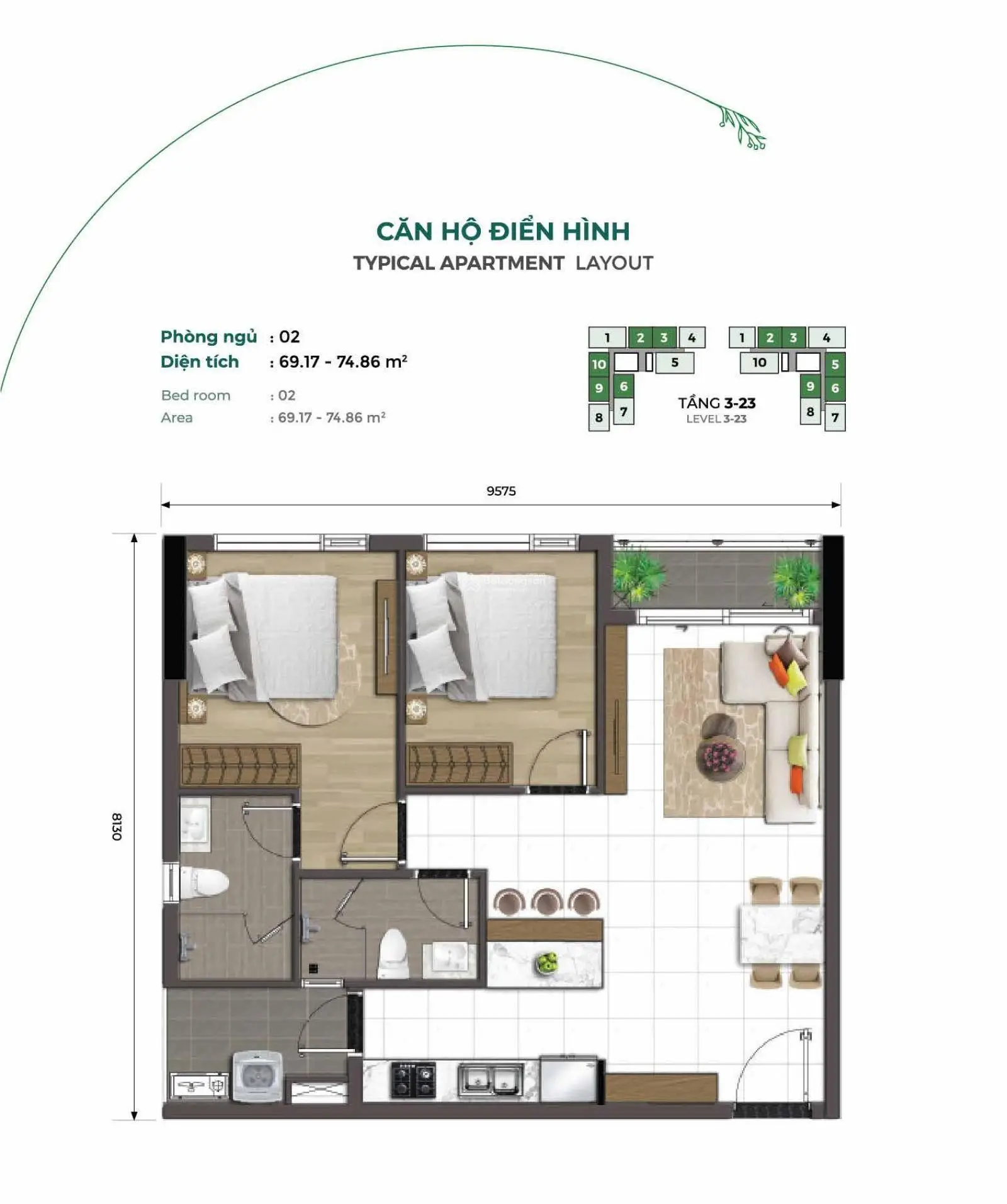 CĐT Phú Long bán căn hộ xanh Essensia Phú Mỹ Hưng MT Nguyễn Hữu Thọ 2PN 73m2 giá 3tỷ5 0888 726 ***