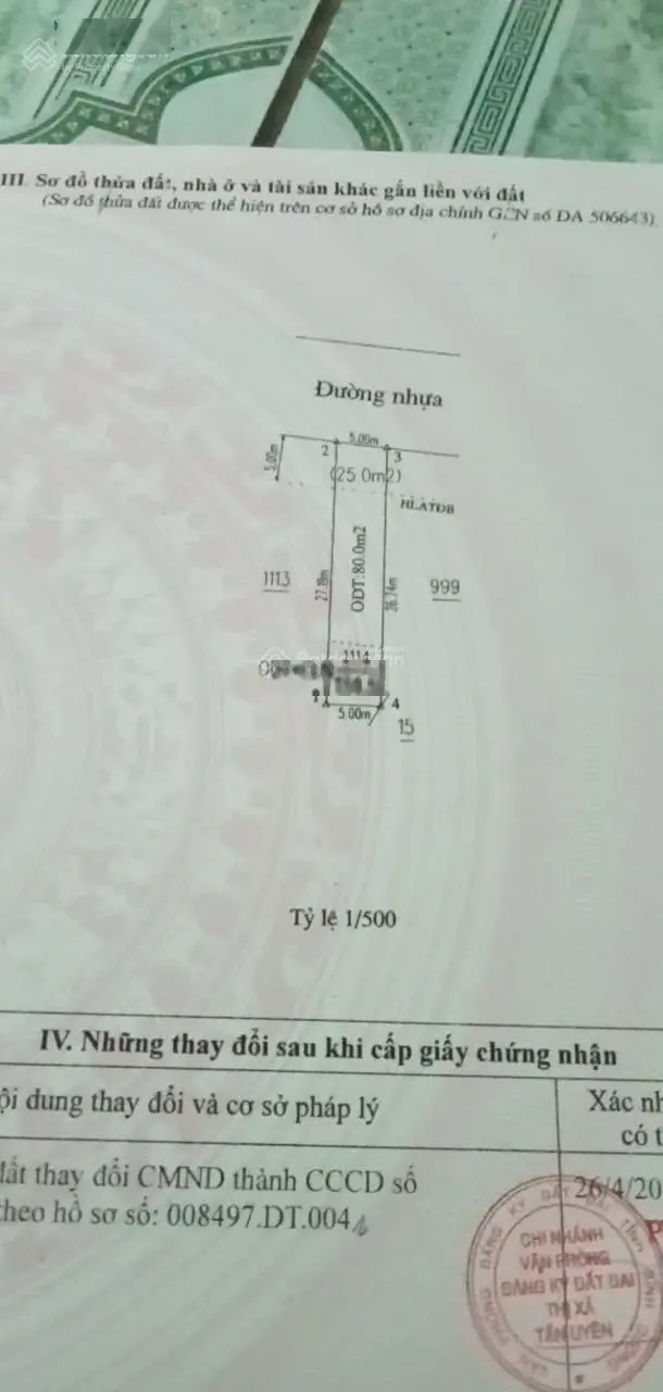 Bán mặt tiền DT 747C, phường Thái Hòa - Tân Uyên - Bình Dương