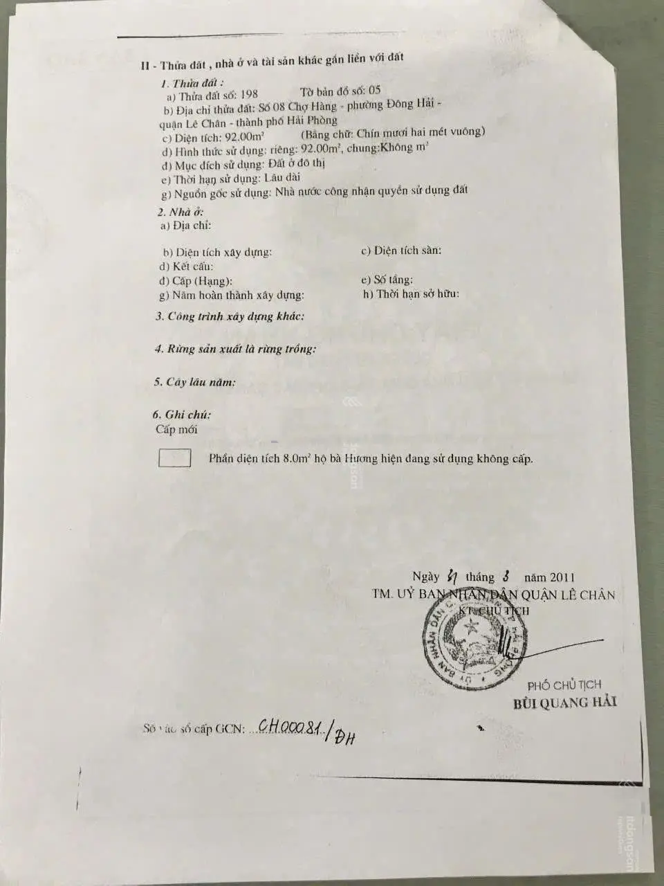 Chính chủ bán nhà mặt tiền kinh doanh tại ngã 3 Bốt Tròn (đường Chợ Hàng) khu trung tâm Q. Lê Chân