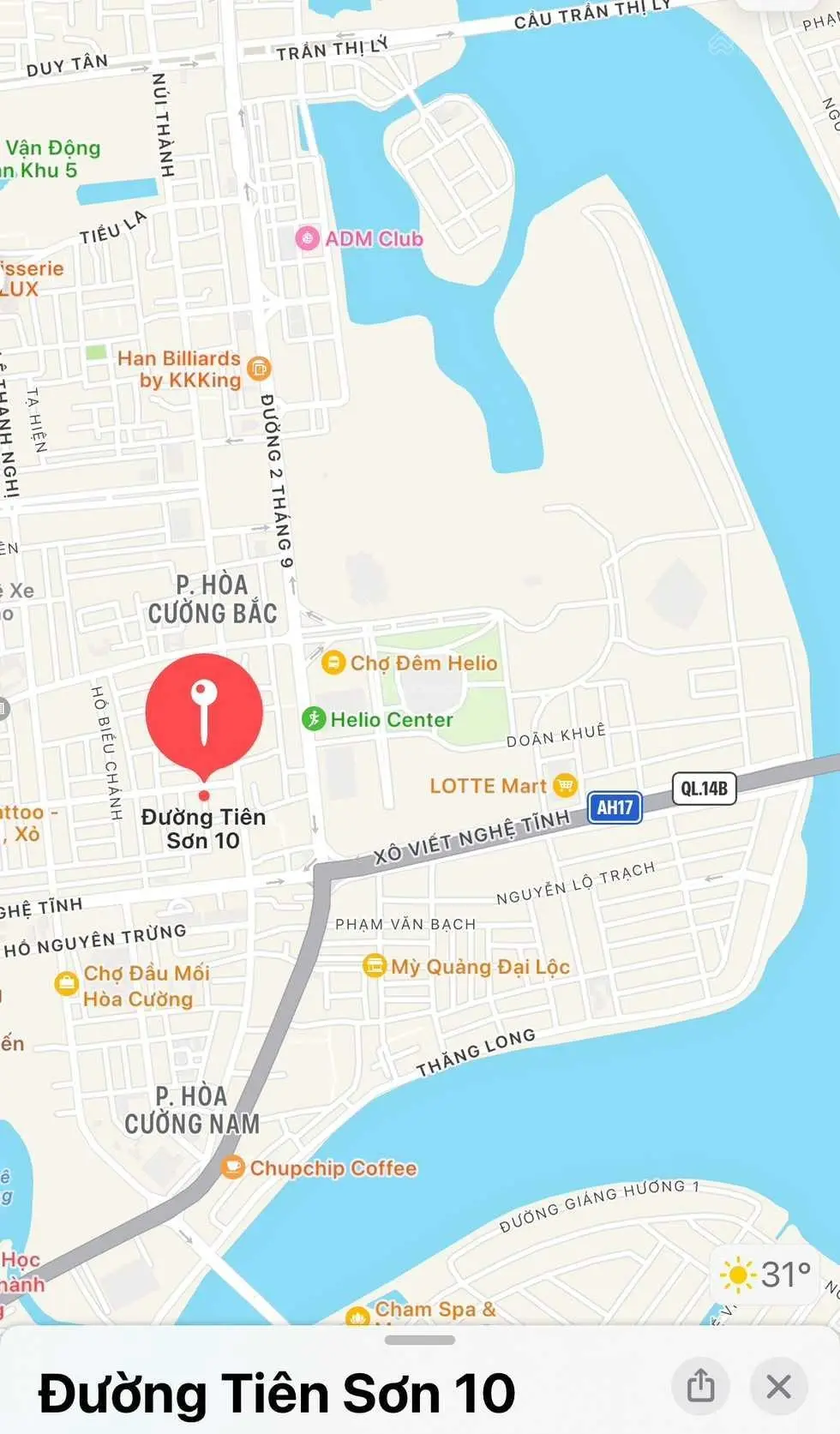 Bán nhà Tiên Sơn 10 - Hòa Cường Nam - Hải Châu - mặt tiền khủng 14,5m - 88m2 - 5,8tỷ