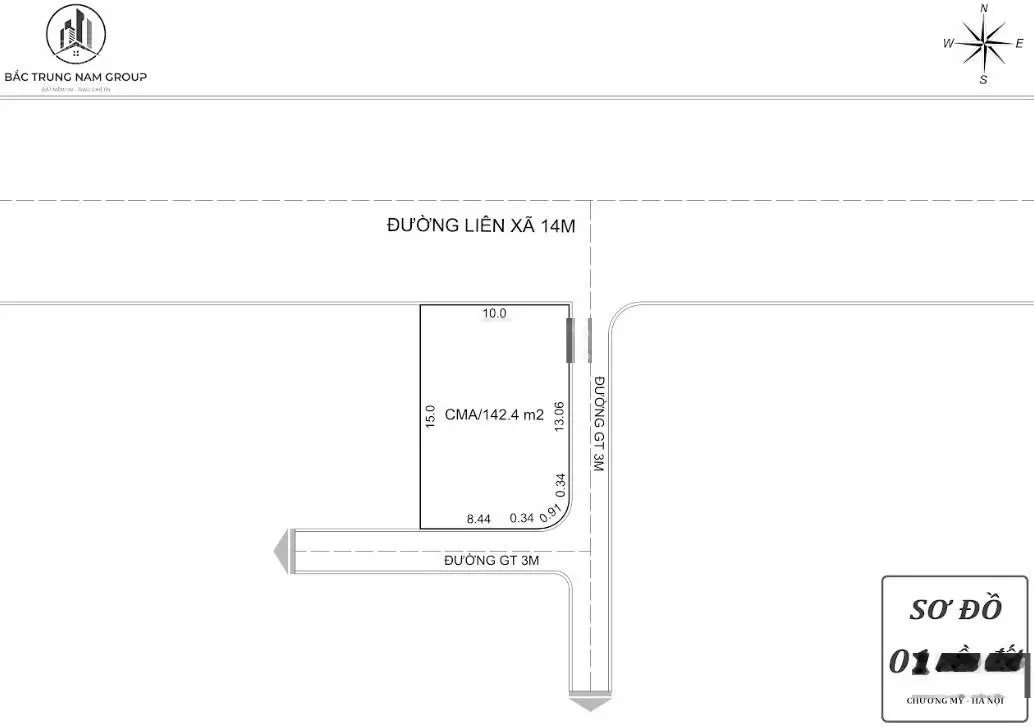 Duy nhất 1 lô diện tích 142m2 full thổ cư giá cực đẹp chỉ nhỉnh hơn 2 tỷ tại Chương Mỹ - Hà Nội