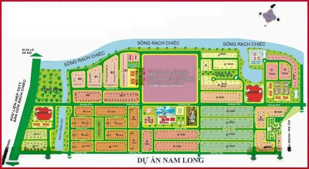 Bán gấp đất nền sổ đỏ dự án kdc nam long tại đường đỗ xuân hợp cạnh the global city