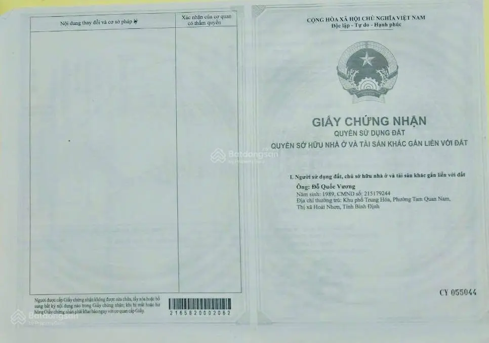 Chính Chủ Bán nhà riêng, sổ đỏ trên khu đất 1.365 m2 tại Tam Quan Nam, Hoài Nhơn, Bình Định.