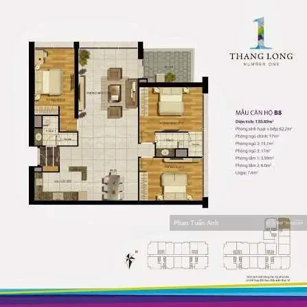 Quỹ 40 căn hộ 2PN, 3PN, 4PN được chủ nhà gửi bán tại chung cư Thăng Long Number One, giá từ 43tr/m2