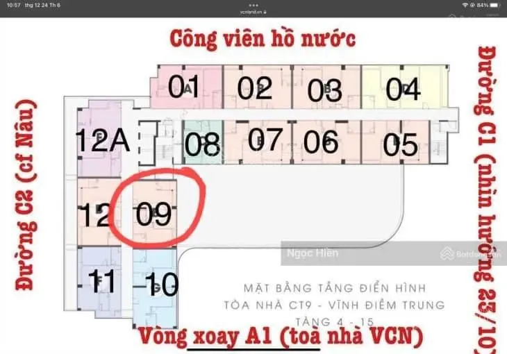 Chính chủ cần bán nhanh căn hộ CT9 VĐT 2PN, giá rẻ nhất thị trường