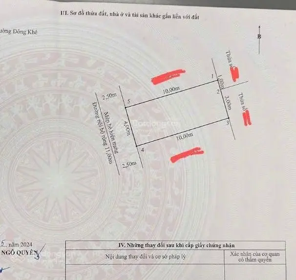 Bán lô đất TĐC Cây Đa - Đằng Giang - Ngô Quyền