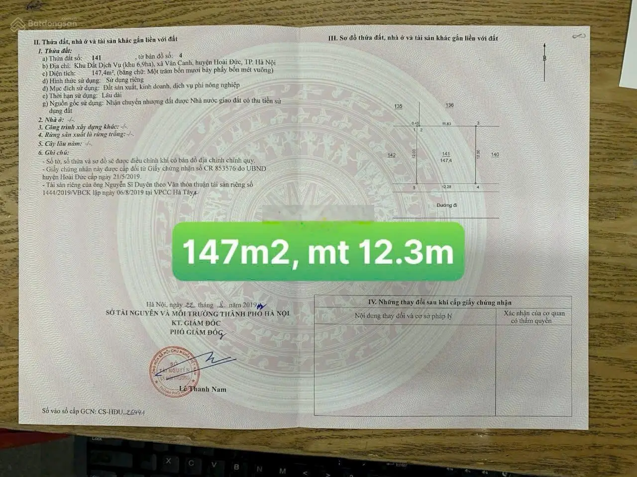 Chính chủ bán nhà 2 tầng mặt tiền rộng kinh doanh luôn giáp khu đô thị Vân Canh Hoài Đức Hà Nội
