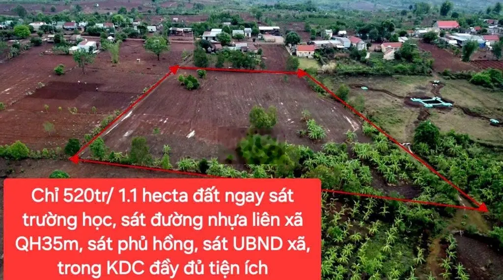 11.143m2 đất vị trí đẹp - sát trường học - khu dân cư đông đúc