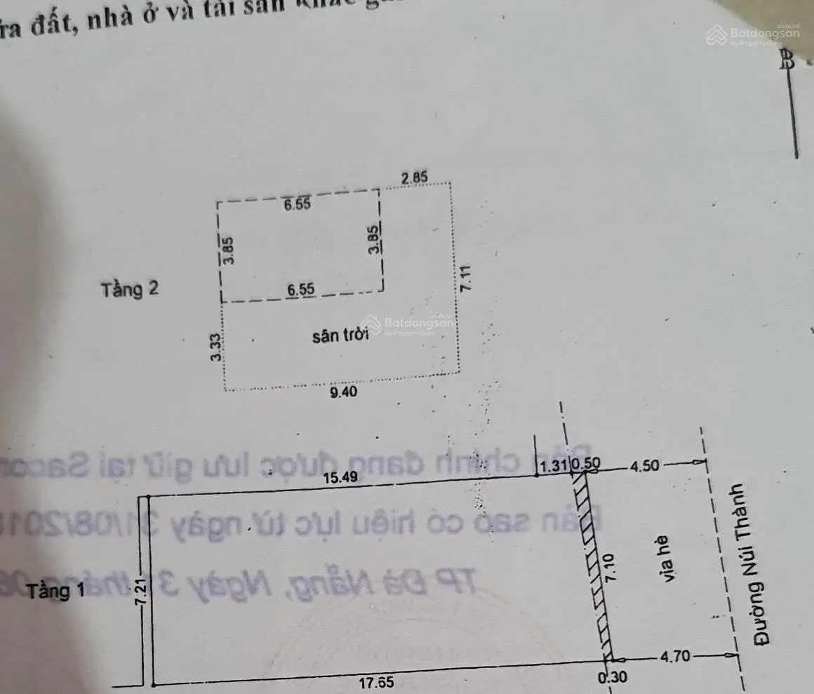 Bán đất 2 MT trước sau đường Núi Thành Phường Hòa Thuận Đông, Quận Hải Châu, Giá tốt 19,8 tỷ/161m2