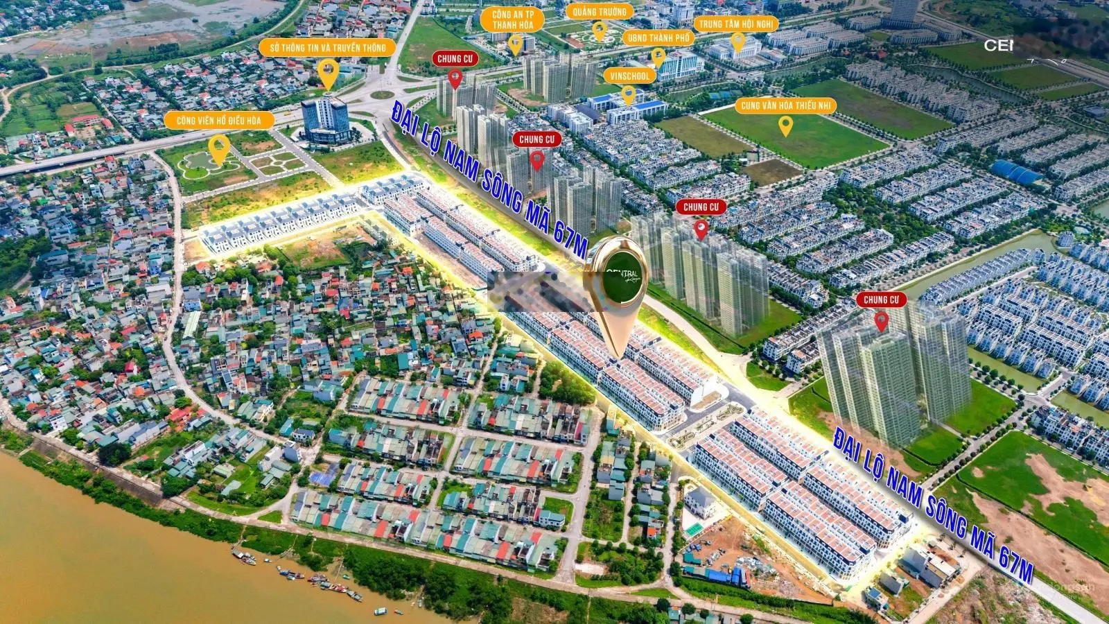 Bán LK5.8 diện tích 80m2 xây 5 tầng giá 4.8 tỷ tại Central Rieverside