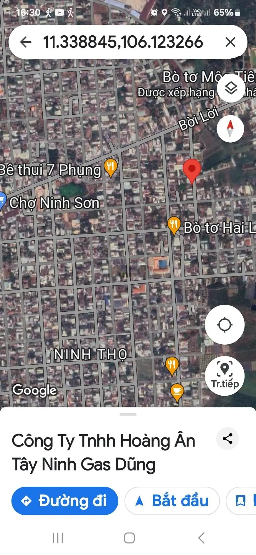 Đất thổ cư chính chủ giá tốt phường Ninh Sơn thành phố Tây Ninh 5*30m