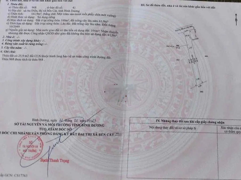 An điền sát Mỹ Phước 4, gần Đai học việt Đức