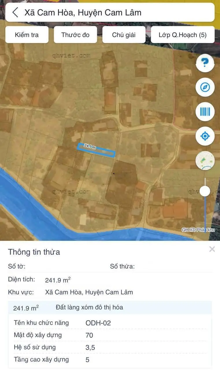 Chủ kẹt bán gấp đất thổ cư 2 mặt tiền xã Cam Hoà chỉ 630tr rẻ nhất thị trường 0382 535 *** Huy