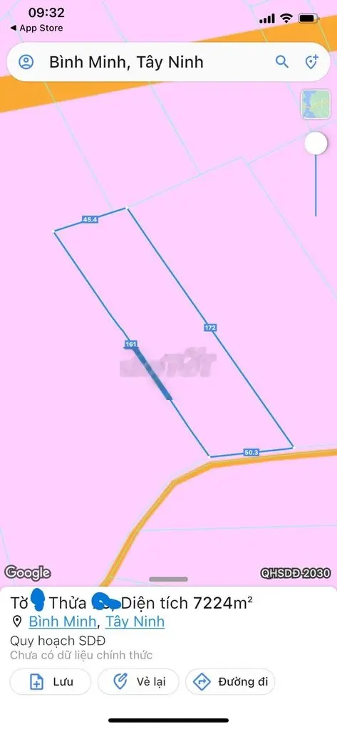 Bán đất 3,5 tỷ, diện tích 7867m2 tại Đường ĐT.785 - Giồng Cà, Xã Bình Minh, Thành phố Tây Ninh, Tây Ninh