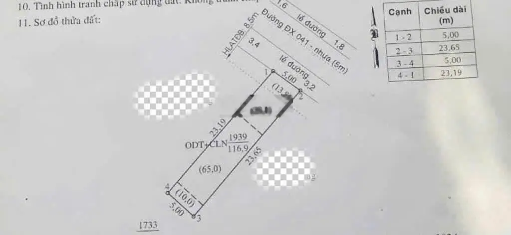 2 Lô liền kề ngay phường Phú Mỹ TPTDM mặt tiền đường DX 041 Gía 800trieu DT 115m2, sổ hồng riêng