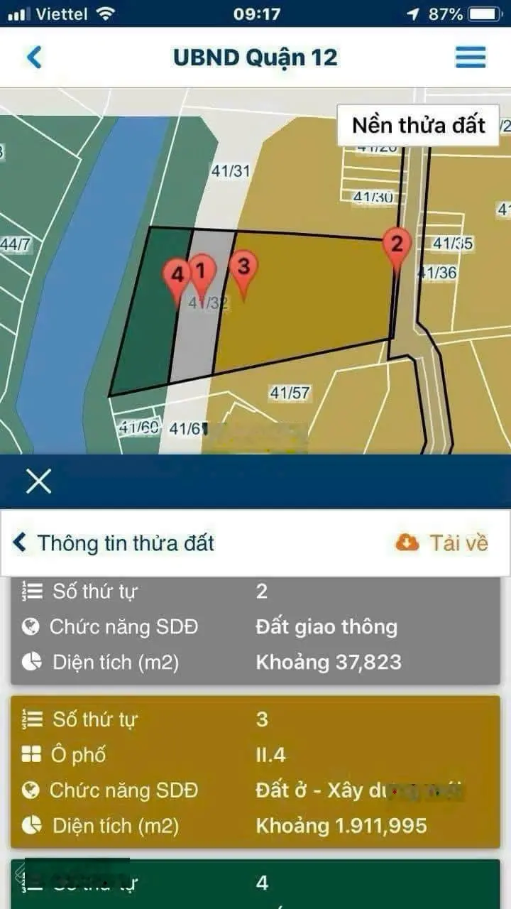 Mua 1 được 2 lô đất đẹp 3100m2 giáp Gò Vấp 30 tr/m2 thổ cư, P An Phú Đông