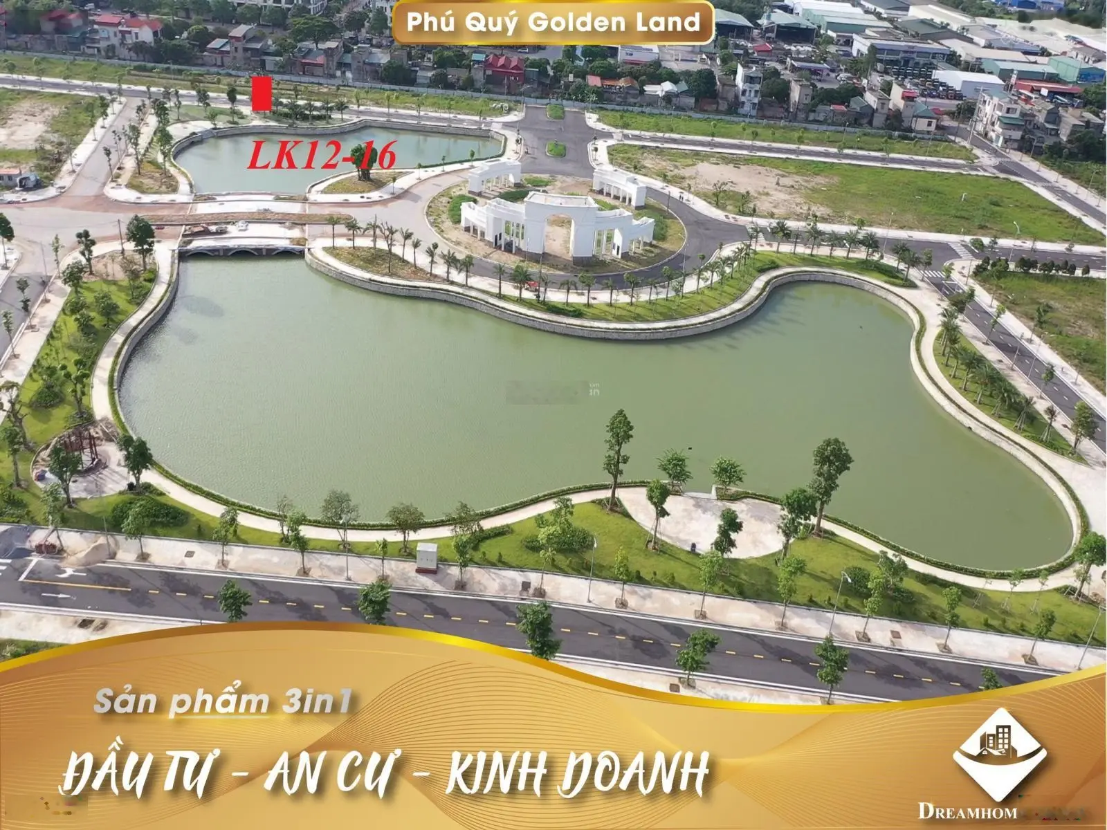 Chính chủ cần bán LK12-16 Đại Lộc 2 - Quang Giáp. Mặt hồ điều hòa, công viên cây xanh, quảng trường