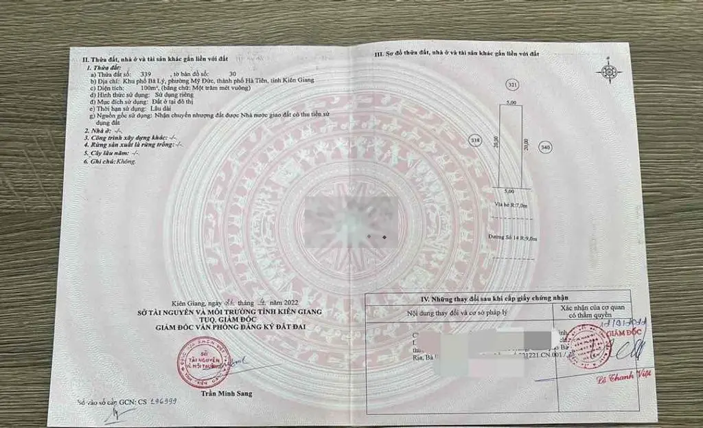 Chính chủ bán đất full thổ cư Hà Tiên