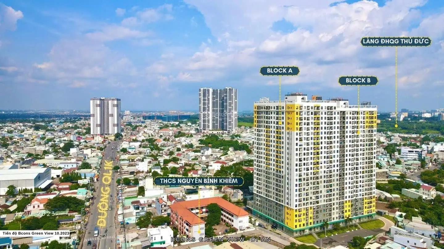 Chủ ngộp bank 800tr bán gấp - Bcons Green View 2pn - 2wc 51m chỉ 1 tỷ 600tr.