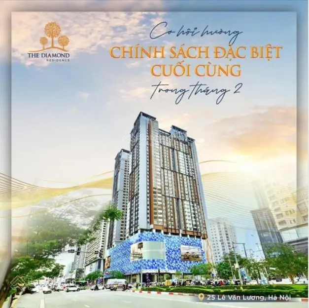 Mở bán quỹ căn Ngoại Giao VIP ĐẸP nhất The Diamond 25 Lê Văn Lương. Nhận nhà ngay, Sổ Hồng trao tay